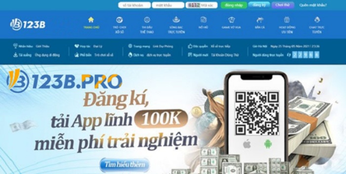 Tham gia 123B nhận ngay 100k sau khi đăng ký 