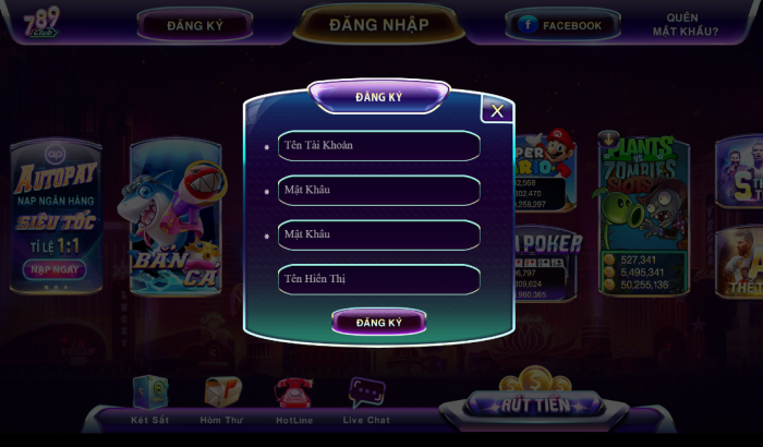 Hướng dẫn tạo tài khoản game tại 789club 