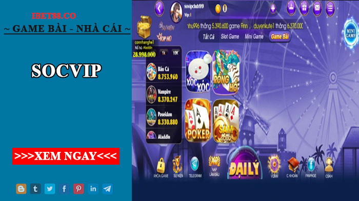 Socvip - Cổng game quý tộc số một năm 2022 dành cho bạn